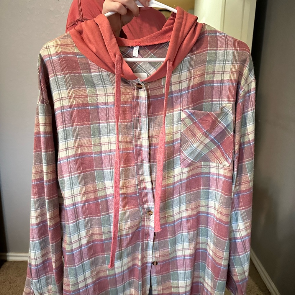 Flannel hoodie
